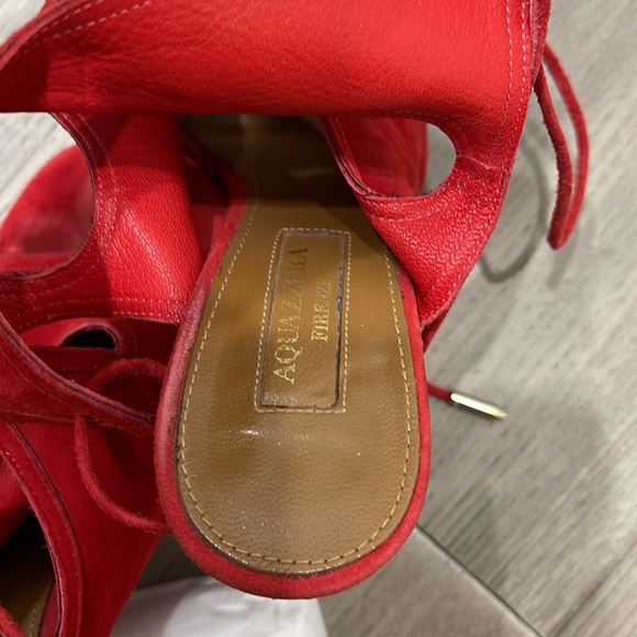 Aquazzura Red suede sandal - Picture 7 of 7